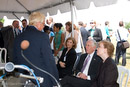 Ed Weiler talks to Laurie Leshin, Steny Hoyer, and Shana Dale -- Ground-Breaking Ceremony for Exploration Sciences Building (Bldg 34) at NASA/GSFC