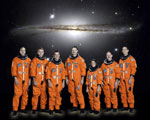 STS-109 Crew (left to right): Michael J. Massimino, Richard M. Linnehan, Duane G. Carey, Scott D. Altman, Nancy J. Currie, John M. Grunsfeld, James H. Newman