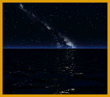 Milky Way over ocean horizon