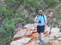 Eric on rock at Serpentine Gorge