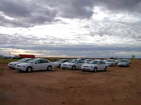 The fleet of rental cars