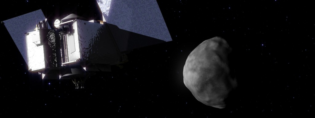 Artist impression of OSIRIS-REx arriving at Bennu