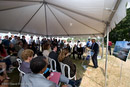 Ahot day, but a tent shields the VIPs, the press, and some employees -- Ground-Breaking Ceremony for Exploration Sciences Building (Bldg 34) at NASA/GSFC