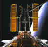 Cover of SM2 Media Guide showing Hubble Space Telescope as seen from Space Shuttle Bay