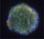 Color-coded X-ray image of the Tycho SNR