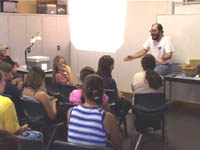 Eric talking at Alice Springs High School