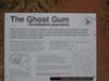 Sign about Ghost Gum