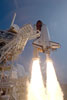 Atlantis clears the tower on lift-off for mission STS-46