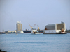 External Fuel Tank for Atlantis' Mission to Hubble Arrives at Port Canaveral, Fla.