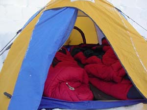 Inside the Mountaineering Tent