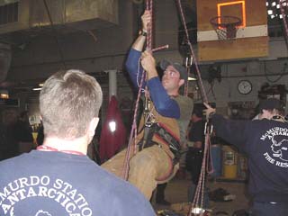 Mark Wefel using harness