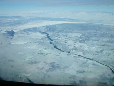 Looking out of the cockpit