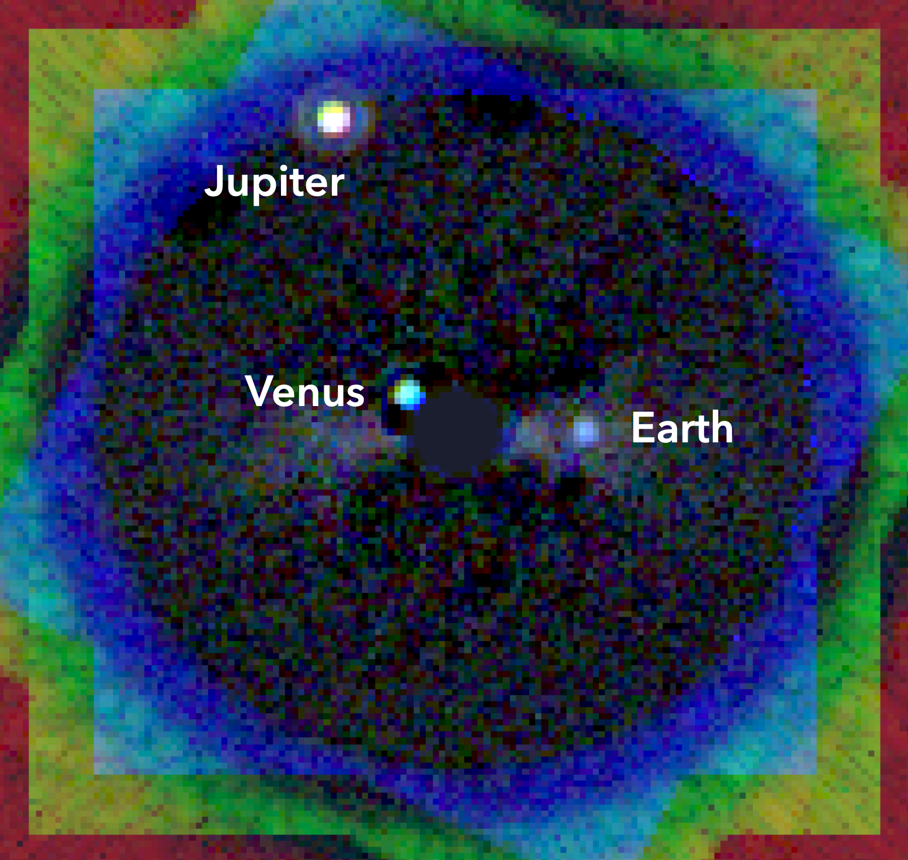 Modern Solar System observed with the ECLIPS coronagraph on the LUVOIR mission concept.